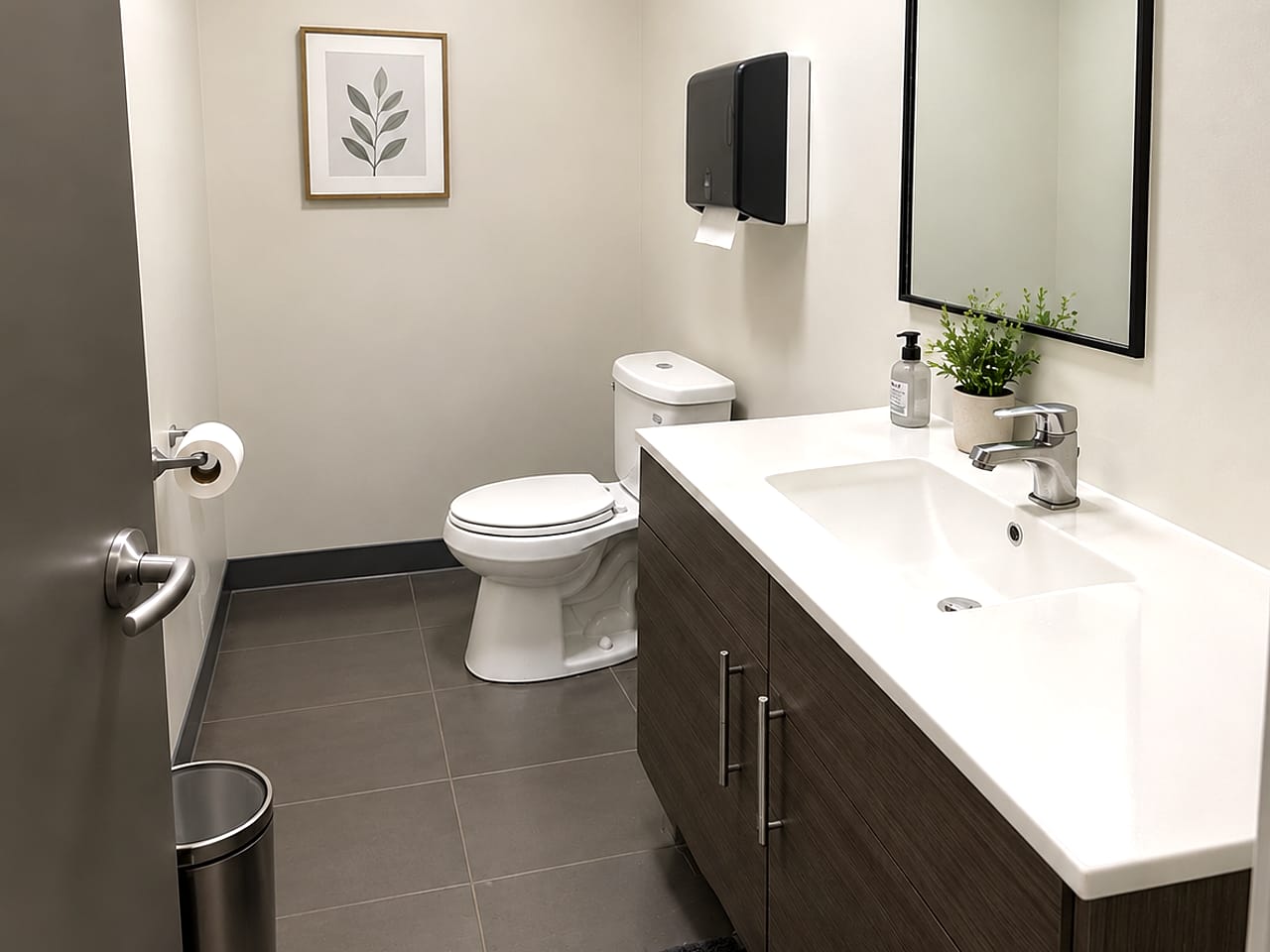 After — Office restroom refresh — Clermont