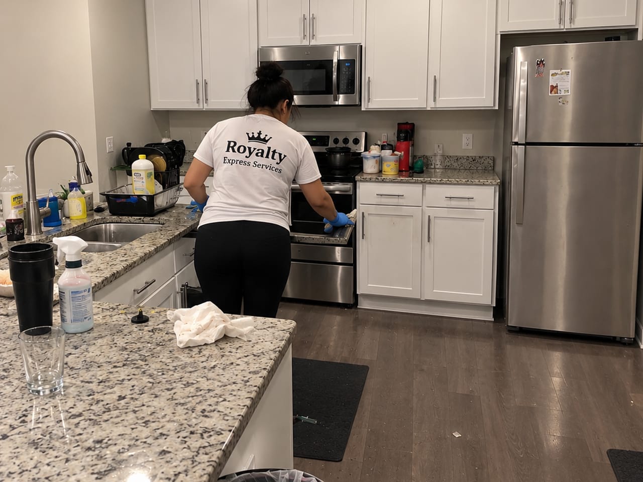 Before — Kitchen deep clean — Airbnb condo, Kissimmee